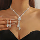🎁2026 New Arrivals 50% OFF💥Women's Zircon Flower Necklace Earrings Set