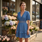 🎁2026 New Arrivals 50% OFF💥Women's V-Neck Lace Tiered Ruffle Dress