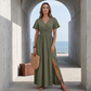 🎁2026 New Arrivals 50% OFF💥Women's Summer V-Neck Side Slit Maxi Dress
