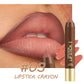 🎁2026 New Arrivals 50% OFF💥Long-Lasting Matte Lip Crayon for Women | 2-in-1 Liner & Lipstick | Hydrating & Non-Drying | Precision Triangular Tip | 6 Colors ✨