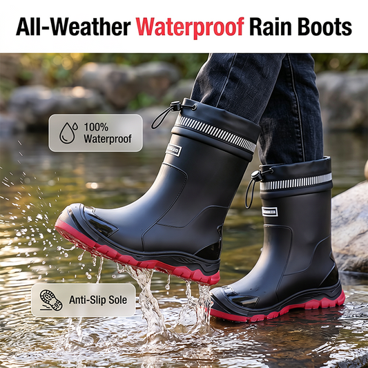 🎁2026 New Arrivals 50% OFF💥Unisex Mid-Calf Waterproof Rain Boots – 100% waterproof, non-slip & easy to clean – Perfect for rainy days & outdoor adventures ☂️