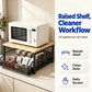 🎁2026 New Arrivals 50% OFF💥2-Tier Kitchen Microwave Stand with Slide-Out Drawer — Heavy-Duty Countertop Shelf