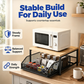 🎁2026 New Arrivals 50% OFF💥2-Tier Kitchen Microwave Stand with Slide-Out Drawer — Heavy-Duty Countertop Shelf