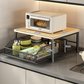 🎁2026 New Arrivals 50% OFF💥2-Tier Kitchen Microwave Stand with Slide-Out Drawer — Heavy-Duty Countertop Shelf