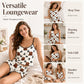🎁2026 New Arrivals 50% OFF💥Summer Sleeveless Spaghetti Strap Cami Sleepwear Set – Highland Cow Print & Ruffle Trim 🐄