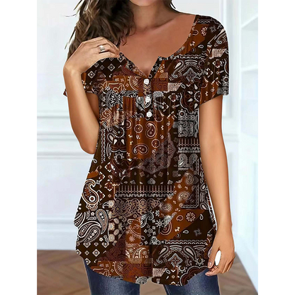 🎁2026 New Arrivals 50% OFF💥Women's Casual V-Neck Top — Relaxed Loose Fit Everyday Essential