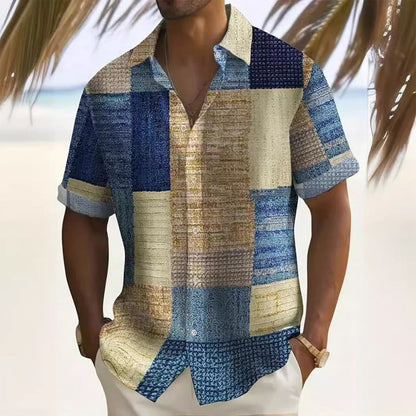 🎁2026 New Arrivals 50% OFF💥Men's Contrast Color Pattern Shirt