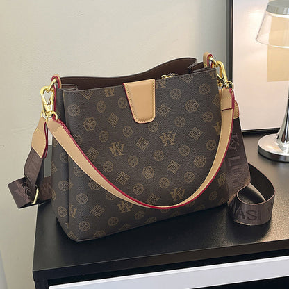 🎁2026 New Arrivals 50% OFF💥Women’s Vintage Monogram Bucket Bag with Adjustable Shoulder Strap🌙