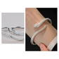 🎁2026 New Arrivals 50% OFF💥Vintage Snake Bangle Bracelet – Adjustable Open Cuff with Textured Scale Details & Green Eye Accents ✨