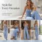 🎁2026 New Arrivals 50% OFF💥Women's Spaghetti Strap Wide Leg Denim Jumpsuit  ☁️☀️