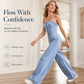🎁2026 New Arrivals 50% OFF💥Women's Spaghetti Strap Wide Leg Denim Jumpsuit  ☁️☀️