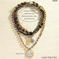 🎁2026 New Arrivals 50% OFF💥 Retro Multi-Layer Beaded Necklace – Stacked Look, Earth Tones & Metallic Accents – Adjustable Lobster Clasp ✨