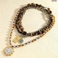 🎁2026 New Arrivals 50% OFF💥 Retro Multi-Layer Beaded Necklace – Stacked Look, Earth Tones & Metallic Accents – Adjustable Lobster Clasp ✨
