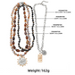 🎁2026 New Arrivals 50% OFF💥 Retro Multi-Layer Beaded Necklace – Stacked Look, Earth Tones & Metallic Accents – Adjustable Lobster Clasp ✨