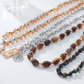🎁2026 New Arrivals 50% OFF💥 Retro Multi-Layer Beaded Necklace – Stacked Look, Earth Tones & Metallic Accents – Adjustable Lobster Clasp ✨