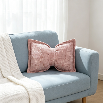 🎁2026 New Arrivals 50% OFF💥Soft Chenille Bow-Shaped Throw Pillow
