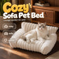 🎁2026 New Arrivals 50% OFF💥Cozy Sofa Pet Bed – Ultra-Comfortable, Raised Bolster Edges & Super-Soft Ribbed Plush – Fits Cats & Dogs ✨