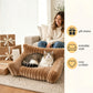 🎁2026 New Arrivals 50% OFF💥Cozy Sofa Pet Bed – Ultra-Comfortable, Raised Bolster Edges & Super-Soft Ribbed Plush – Fits Cats & Dogs ✨
