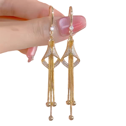 🎁2026 New Arrivals 50% OFF💥Elegant Geometric Tassel Hook Earrings
