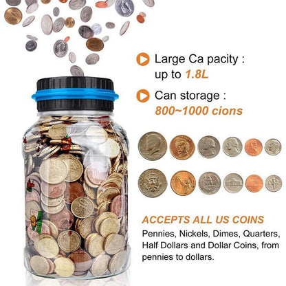 🎁2026 New Arrivals 50% OFF💥Digital Money Box with Auto Coin Counting – Tracks Savings, Sets Targets & Makes Saving Fun for Kids & Adults. Over 9,584 Smart Savers! 🎉
