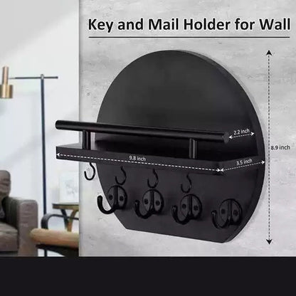 🎁2026 New Arrivals 50% OFF💥Wall Mount Key Holder with Shelf & Hooks