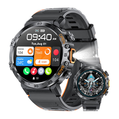 🎁2026 New Arrivals 50% OFF💥Outdoor Smartwatch – Rugged, LED Flashlight & Bluetooth Calling – For Sports, Fitness & Adventure 🏔️🔦