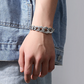 🎁2026 New Arrivals 50% OFF💥Men's Retro Mantra Bracelet – Six-Syllable Design, Stylish & Meaningful – Vintage Silver Finish with Dual-Chain Look ✨