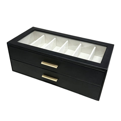 🎁2026 New Arrivals 50% OFF💥2-Tier Sunglasses Organizer Box with Transparent Glass Top Display
