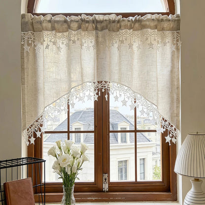 🎁2026 New Arrivals 50% OFF💥Versatile Country Style Curtain with Star Lace Trim⭐️