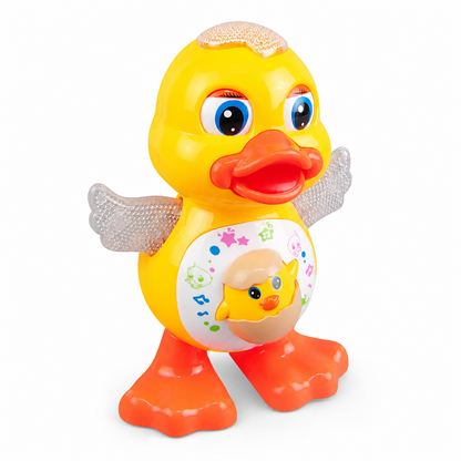 🎁2026 New Arrivals 50% OFF💥Electric Singing and Dancing Cartoon Duck Toy | LED Light Effects, Waddling Motion🌈