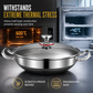 🎁2026 New Arrivals 50% OFF💥Thickened Stainless Steel Wok – Nonstick, Flat Bottom, Dual Handles 🍳✨