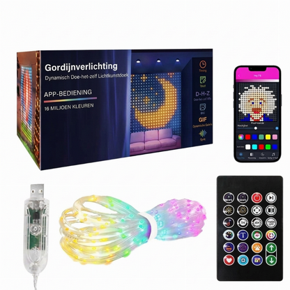 🎁2026 New Arrivals 50% OFF💥From ordinary lights to a spectacular light show! Draw patterns, add text or photos, and let the colors dance to the music – waterproof & USB-powered!