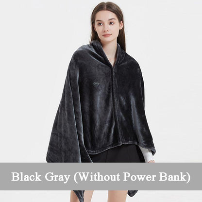 🎁2026 New Arrivals 50% OFF💥USB Heated Flannel Blanket Shawl♨️🧥