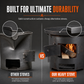 🎁2026 New Arrivals 50% OFF💥Heavy‑Duty Carbon Steel Camping Stove – Wood & Charcoal, High‑Draft Airflow, 3‑in‑1 Cooktop 🍳