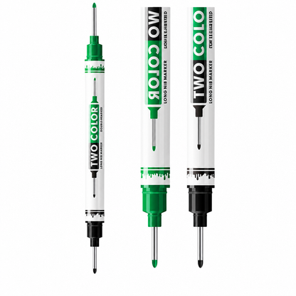🎁2026 New Arrivals 50% OFF💥10-Pack Dual Long Head Permanent Marker Pens Waterproof Oil-Based Deep Hole Scribing Markers for Woodworking
