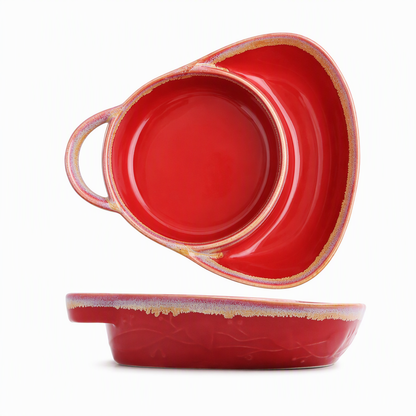 🎁2026 New Arrivals 50% OFF💥 Retro Ceramic Divided Baking Dish – Vintage Style, Heat Safe, Easy Carry 🥣