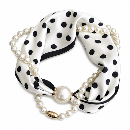 🎁2026 New Arrivals 50% OFF💥Pearl Scarf Necklace – Timeless Elegance, Adjustable Bow & Piercing-Free Jewellery 🤍