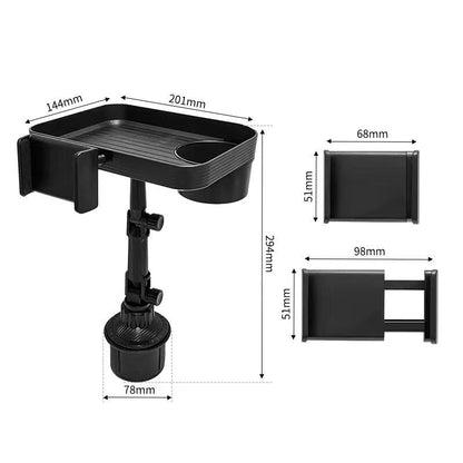 🎁2026 New Arrivals 50% OFF💥3 in 1 Multifunctional Car Cup Holder Phone Mount with Tray and Storage Organizer🚗📱🥤🍔