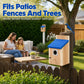 🎁2026 New Arrivals 50% OFF💥Weatherproof Wooden Outdoor Bird House – Solid Thickened Natural Timber with Sky Blue Slanted Roof, Predator-Safe Metal Reinforced Entry Guard & Round Resting Perch – 15×15×22cm for Bluebirds Wrens Finches & Songbirds 🏡