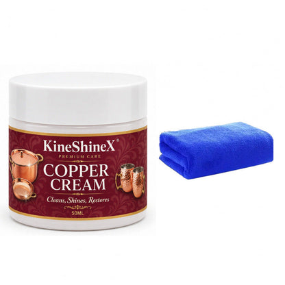 🎁2026 New Arrivals 50% OFF💥Copper Cleaning Paste 50ml with Towel Set for Copper Pots Cups and Kitchenware Polishing and Oxidation Removal Care