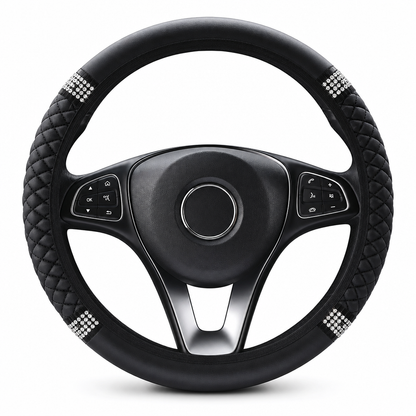 🎁2026 New Arrivals 50% OFF💥Rhinestone Steering Wheel Cover – Sparkling, Quilted, Luxury 🚗