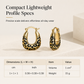 🎁2026 New Arrivals 50% OFF💥Vintage Leopard Print U Shaped Huggie Hoop Earrings for Women