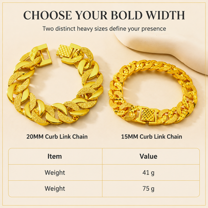 🎁2026 New Arrivals 50% OFF💥Men's Vietnamese Sand-Gold Style Bracelet – Matte Sandblasted Finish & Watch Clasp💎