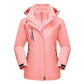 3-in-1 waterproof winter coat, fleece-lined, two-piece suit, ski and hiking jacket with hood