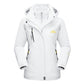 3-in-1 waterproof winter coat, fleece-lined, two-piece suit, ski and hiking jacket with hood