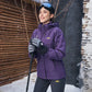 3-in-1 waterproof winter coat, fleece-lined, two-piece suit, ski and hiking jacket with hood